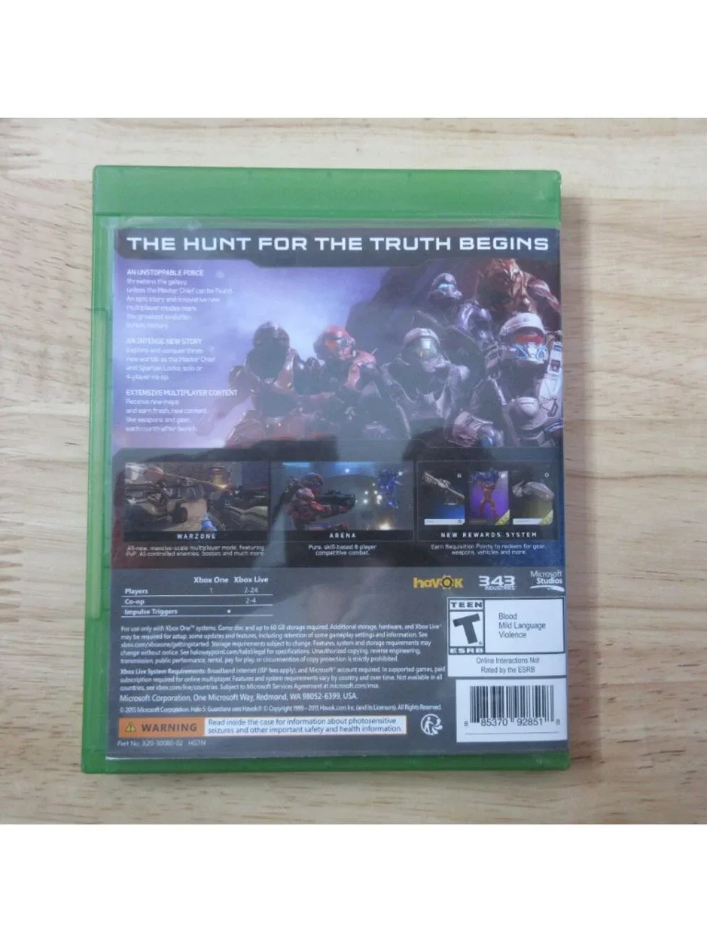 XBOX ONE Bundle 2 Video Games - Halo 5 & Tom Clancy's The Division (sealed)